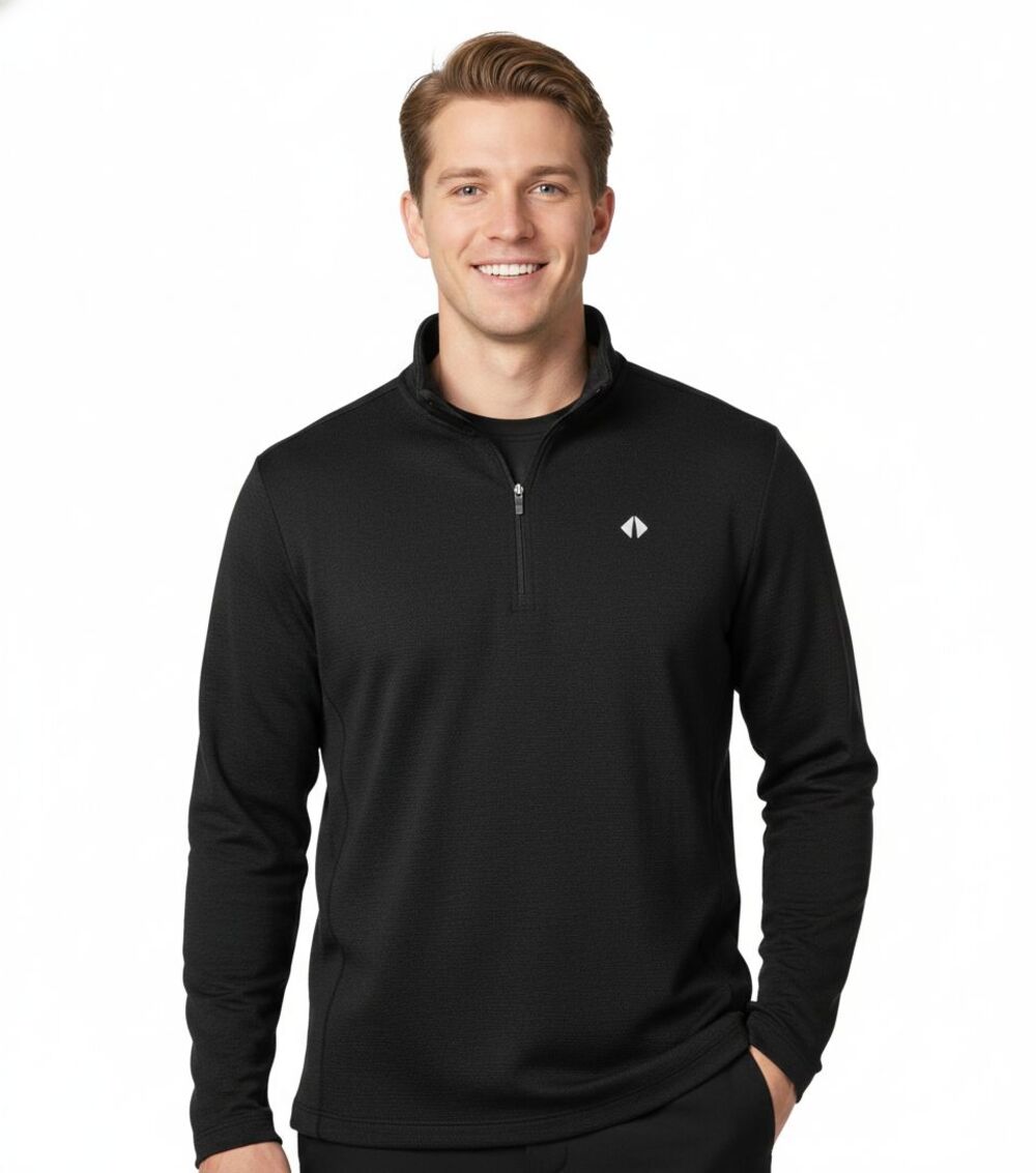 Nike Pullover Golf Cover Up Mens XL 1/4 Zip Black Athleisure NWT